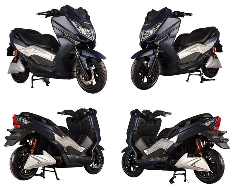 Street Legal Motorcycle Scooter-Black&White Street Legal Motorcycle Scooter-Black&White